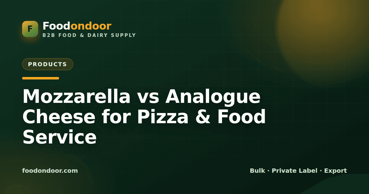 Mozzarella vs Analogue Cheese for Pizza & Food Service